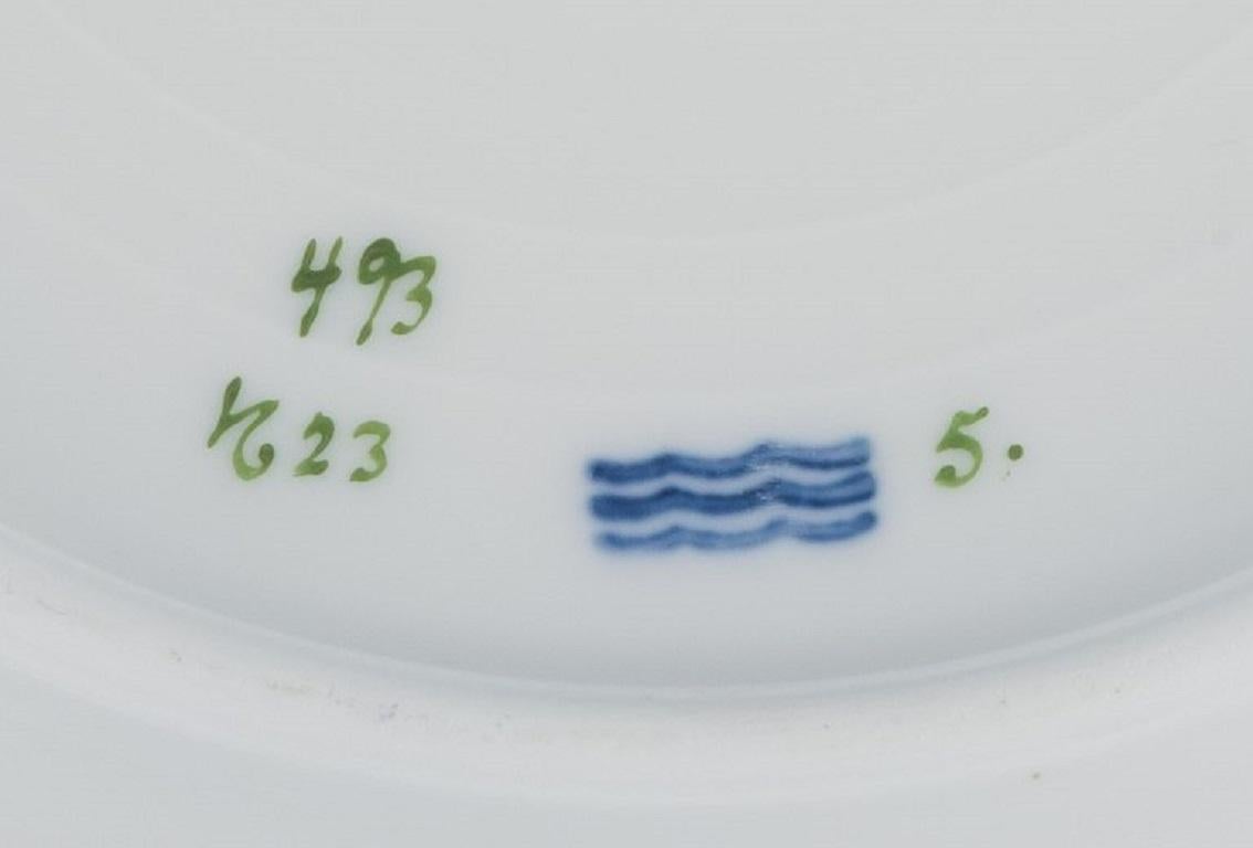 Royal Copenhagen, Saxon Flower, Nine Plates in Porcelain For Sale 1