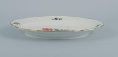 Royal Copenhagen, Saxon Flower, Oval Serving Dish in Hand-Painted Porcelain