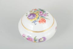 Royal Copenhagen Saxon Flower. Round porcelain jar with lid. Approx. 1900