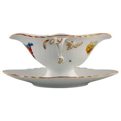 Royal Copenhagen Saxon Flower Sauce Boat in Hand-Painted Porcelain