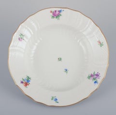 Royal Copenhagen Saxon Flower. Six deep plates in porcelain.