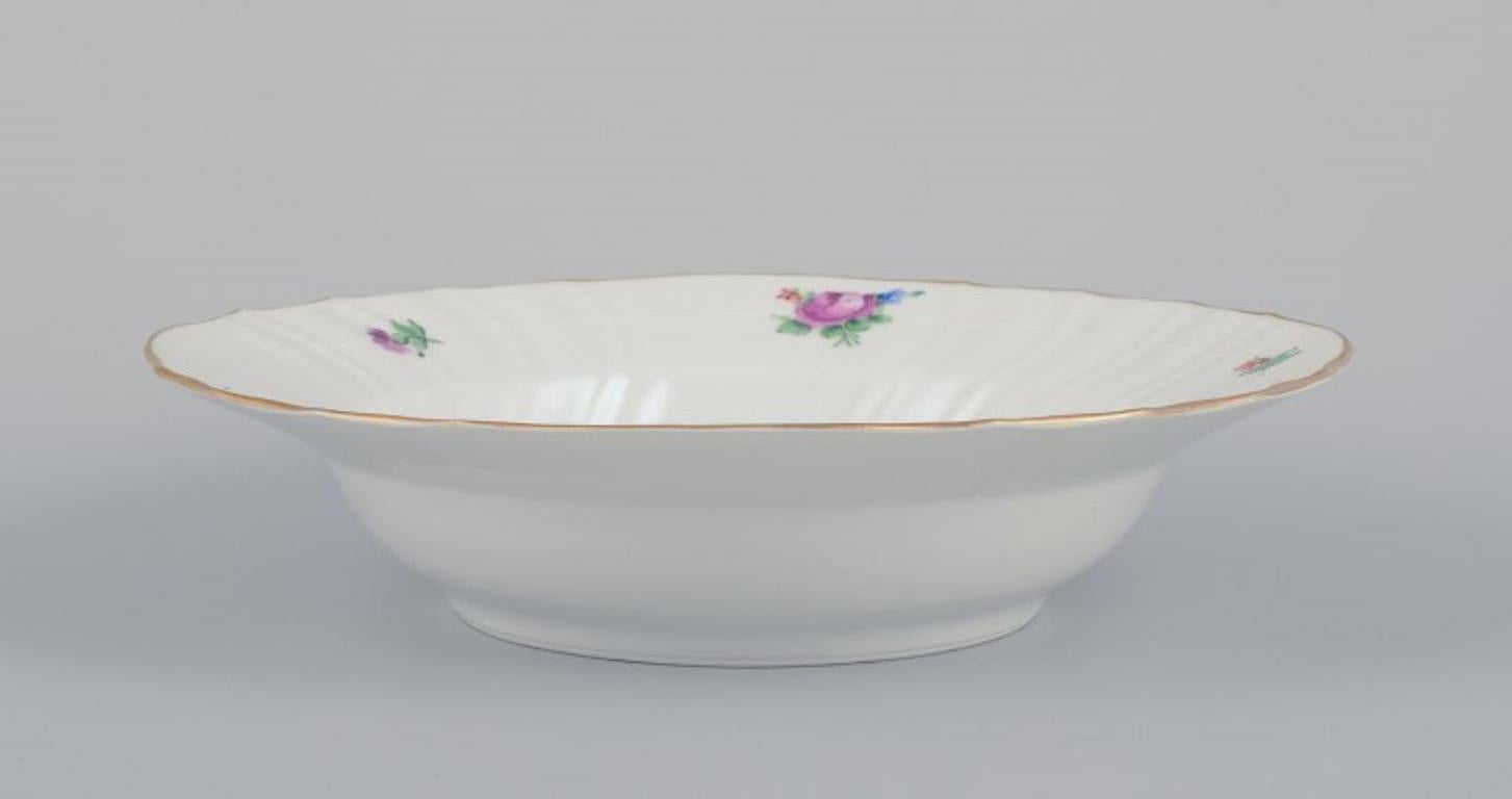 Flor Sajona de Royal Copenhagen. Seis platos hondos de porcelana. Porcelana en venta