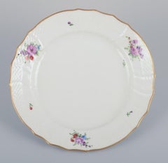 Royal Copenhagen Saxon Flower. Six lunch plates in porcelain.
