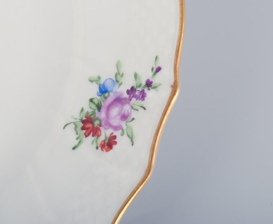 Danish Royal Copenhagen Saxon Flower. Six lunch plates in porcelain. For Sale