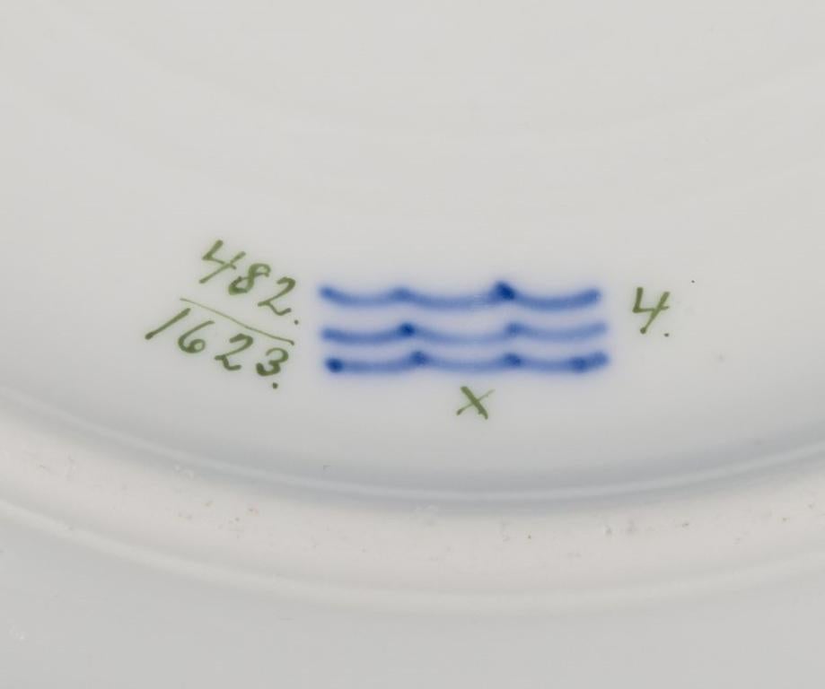 Porcelain Royal Copenhagen Saxon Flower. Six lunch plates in porcelain. For Sale