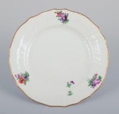 Royal Copenhagen Saxon Flower. Six porcelain plates with flower motifs.