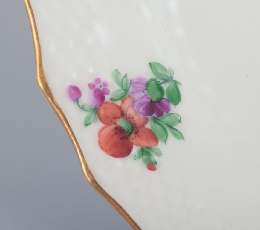 Danese Royal Copenhagen Fiore sassone. Sei piatti in porcellana con motivi floreali. in vendita