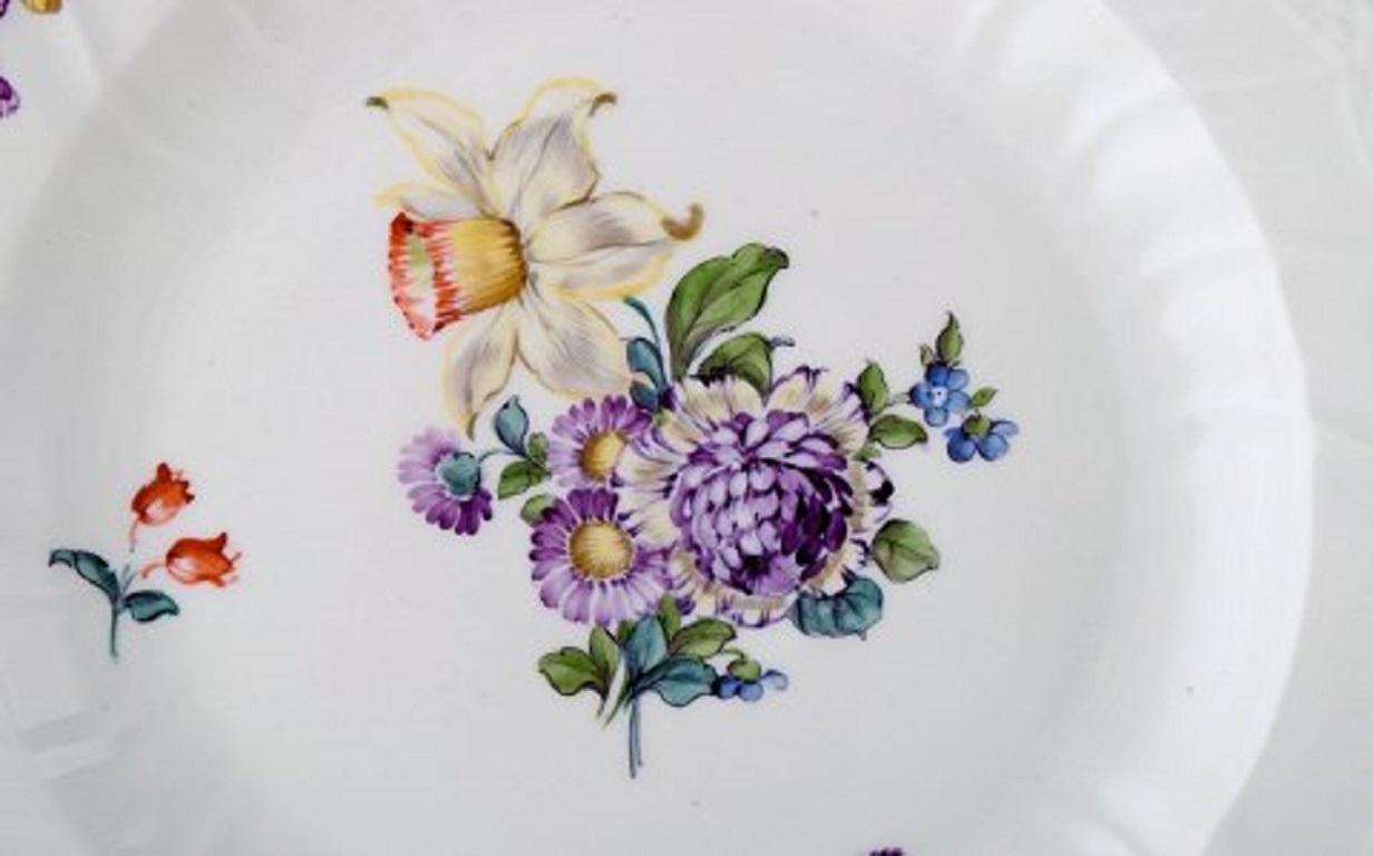 Danish Royal Copenhagen Saxon Flower, Twelve Dinner Plates, Decoration Number 4/1621
