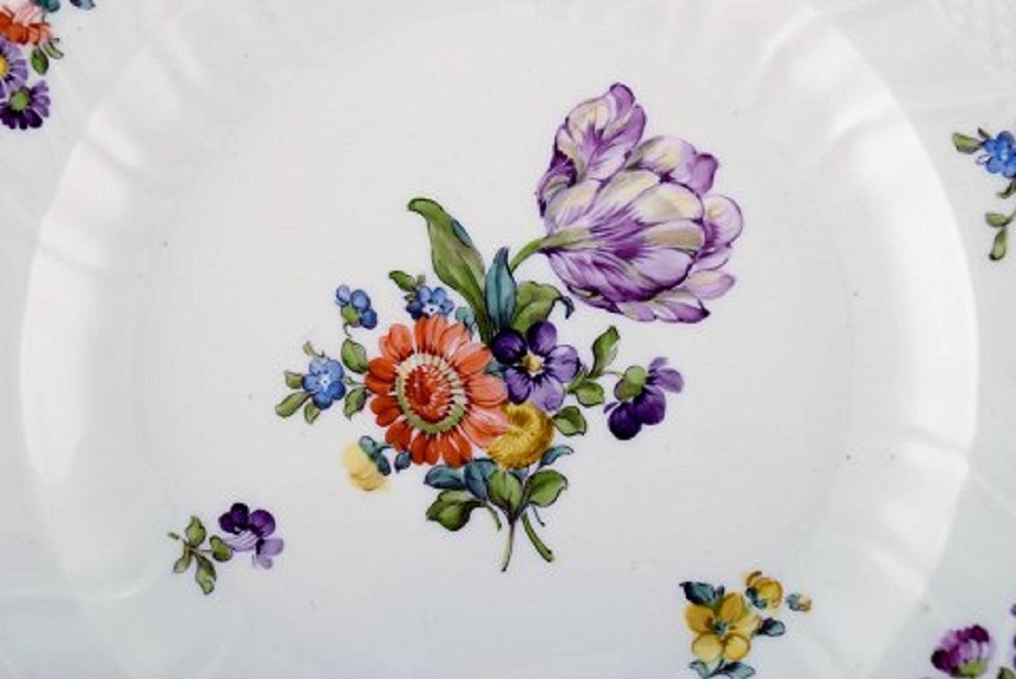 20th Century Royal Copenhagen Saxon Flower, Twelve Dinner Plates, Decoration Number 4/1621