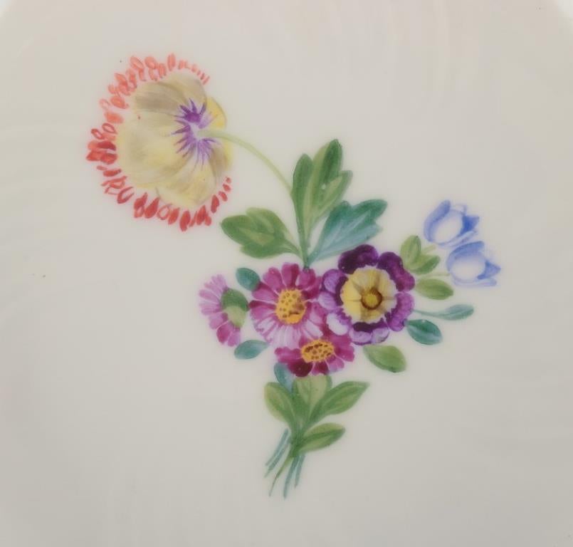 Royal Copenhagen Saxon Flower. Two porcelain compotes with floral motifs. For Sale 1
