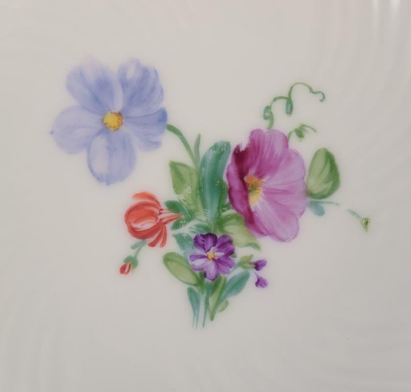 Royal Copenhagen Saxon Flower. Two porcelain compotes with floral motifs. For Sale 2