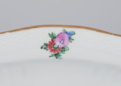 Royal Copenhagen Saxon Flower, very large oval serving platter. Early 20th C.