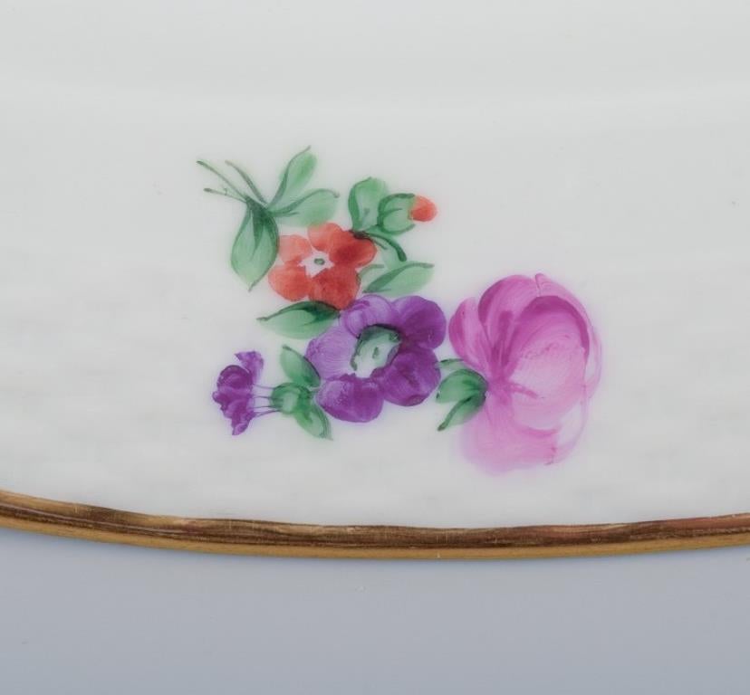 Royal Copenhagen Flor de Sajonia, fuente ovalada muy grande para servir. Danés en venta