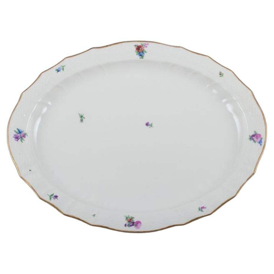 Royal Copenhagen Saxon Flower, very large oval serving platter.