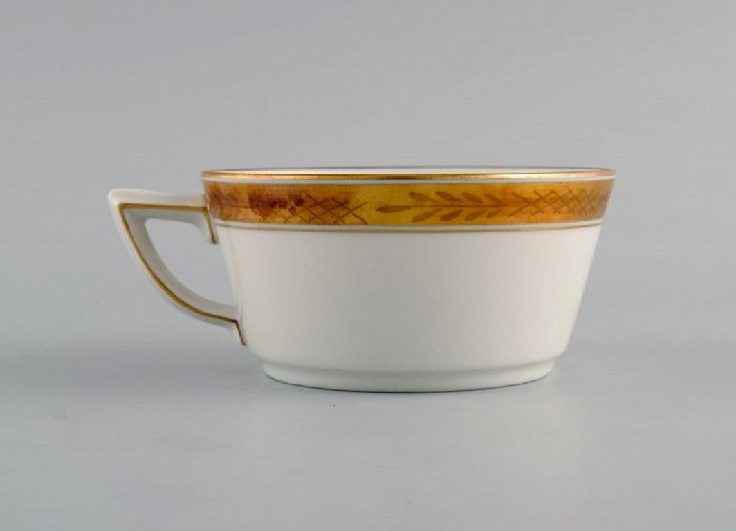 Danish Royal Copenhagen Service No. 607, Five Teacups with Saucers