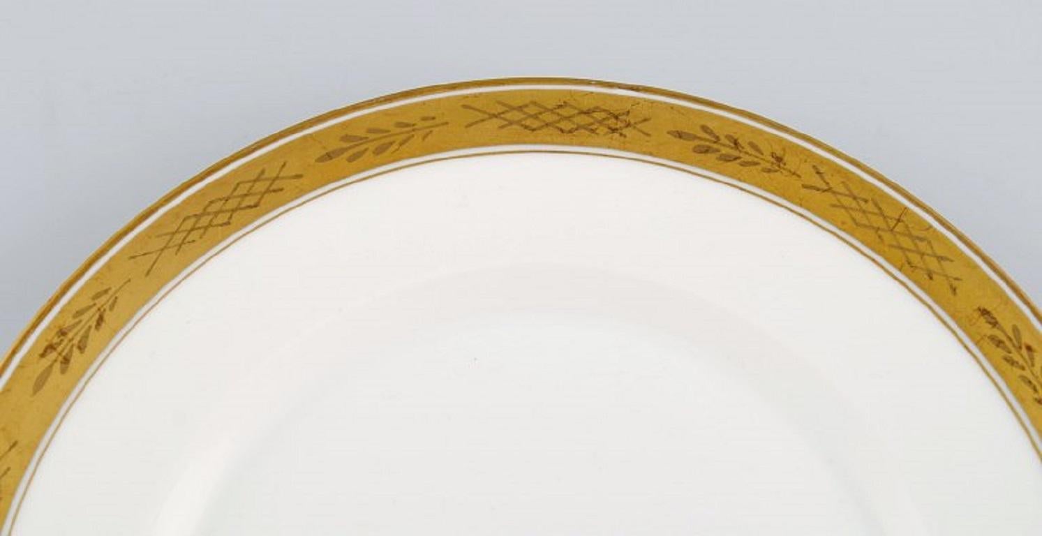 Mid-20th Century Royal Copenhagen Service No. 607. Nine Porcelain Lunch Plates, Dated 1946 For Sale