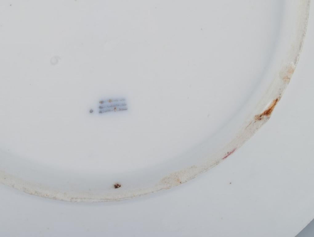 Royal Copenhagen, juego de cuatro raros y antiguos platos de porcelana Flor de Sajonia. siglo XIX en venta