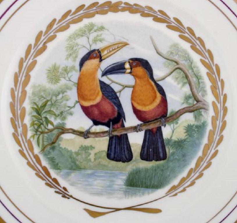 Royal Copenhagen, Set of Six Large Dinner / Decoration Plates with Bird Motifs 2