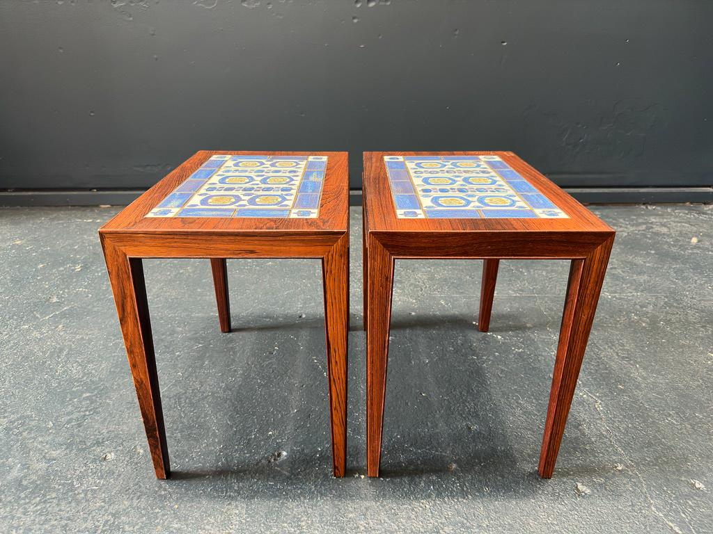 Mid-Century Modern Royal Copenhagen Side Tables by Severin Hansen For Sale