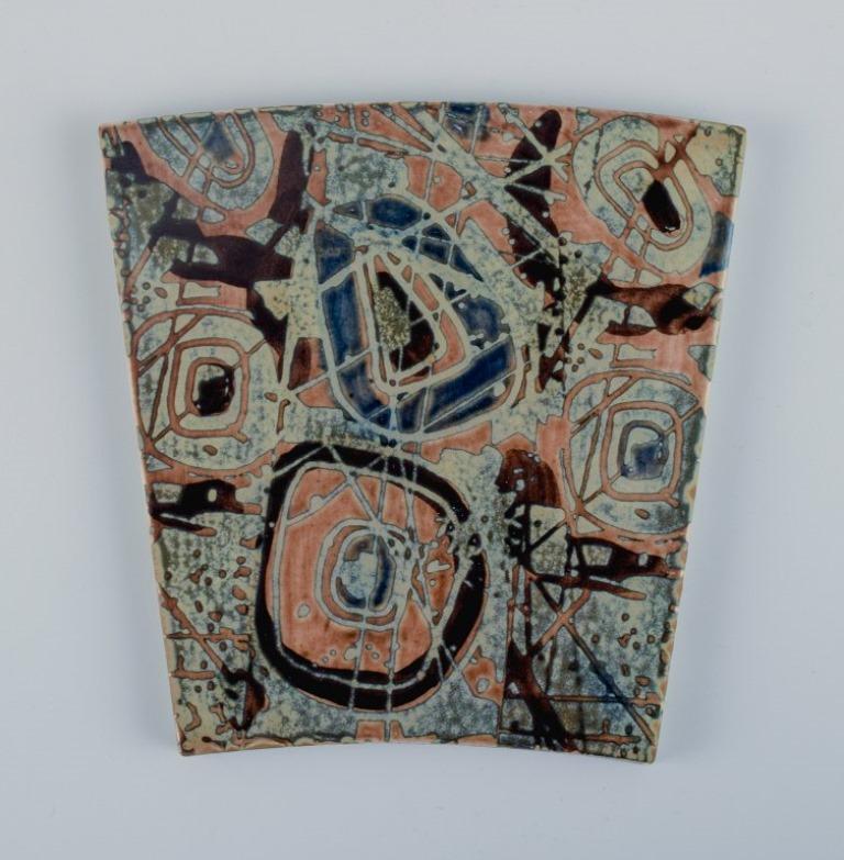 Royal Copenhagen, Six Baca Faience Tiles with Patterned Glaze 1
