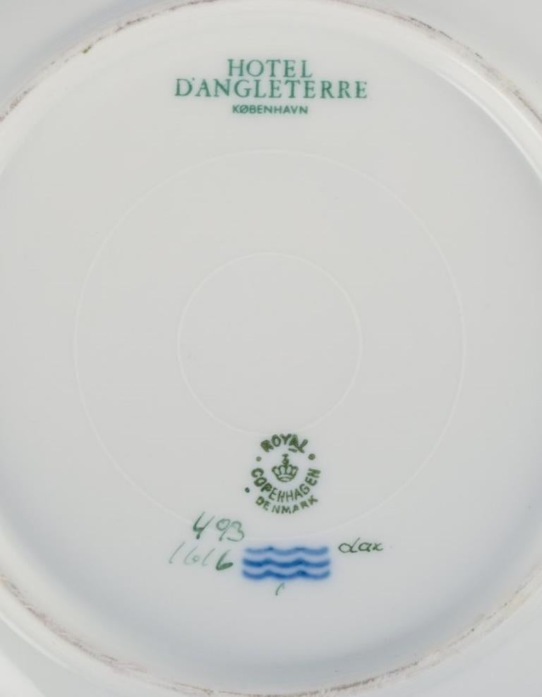 Royal Copenhagen, six Saxon Flower deep plates in porcelain. For Sale 2