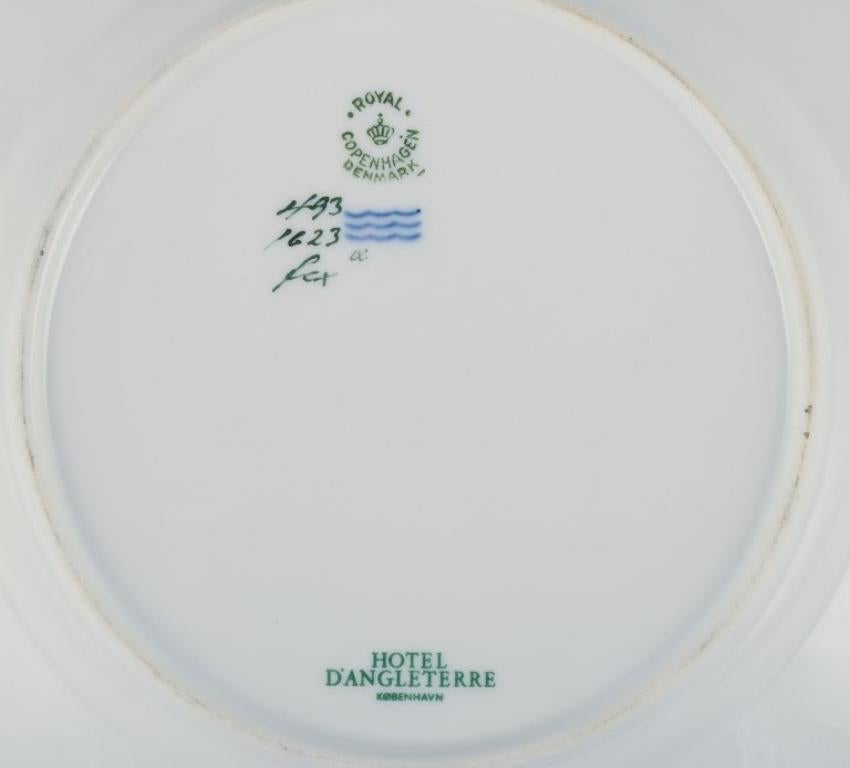 Royal Copenhagen, six Saxon Flower lunch plates in porcelain. For Sale 2