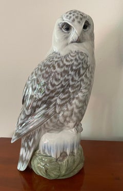 Royal Copenhagen Snowy Owl Designed by Peter Herold, circa 1980