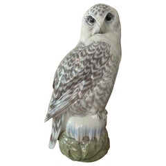 Royal Copenhagen Snowy Owl Designed by Peter Herold, circa 1980