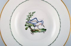 Assiette à soupe Royal Copenhagen en porcelaine peinte à la main, 17 pièces en stock