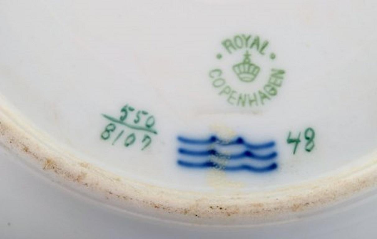 20th Century Royal Copenhagen Soup Plate in Hand Painted Porcelain, 17 Pcs in Stock For Sale