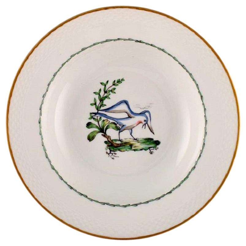 Royal Copenhagen Soup Plate in Hand Painted Porcelain, 17 Pcs in Stock For Sale