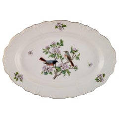 Royal Copenhagen "Spring" Porcelain Dish with Motifs of Birds and Foliage, 1980s