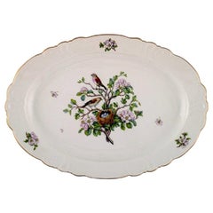 Royal Copenhagen "Spring" Porcelain Dish with Motifs of Birds and Foliage, 1980s