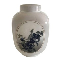 Royal Copenhagen Square Art Nouveau Unique Vase with Lid