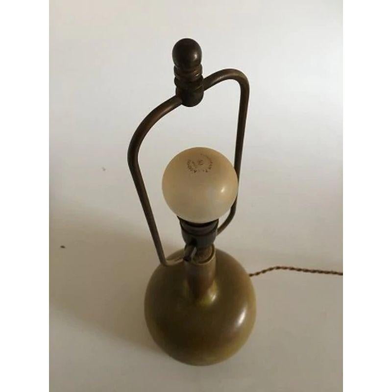 20th Century Royal Copenhagen Stoneware Lamp by Gerd Bøgelund in Solfatra Glaze No 21428 For Sale