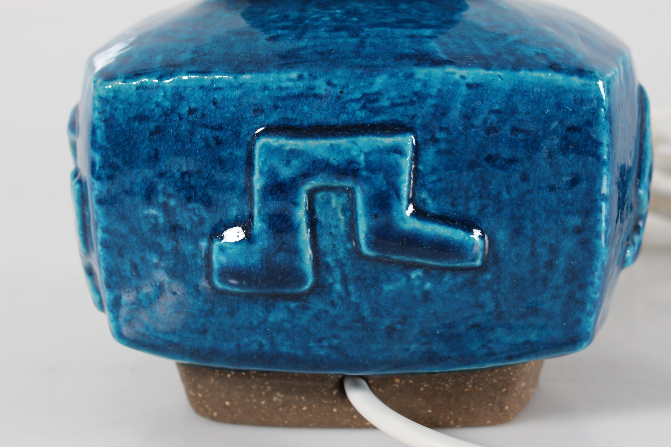 Vernissé Lampe de table en grès de Royal Copenhagen par Jørgen Mogensen, Danemark, années 1970 en vente