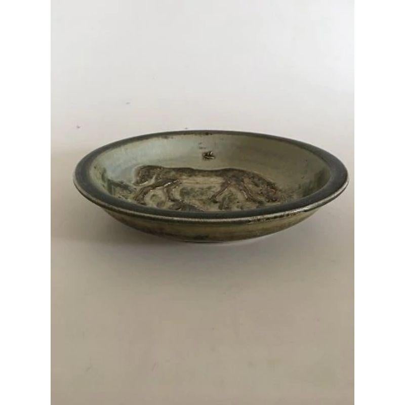 Royal Copenhagen Stoneware tray/bowl with Horse by Knud Kyhn No 21585

Measures 24.5cm / 9 2/3