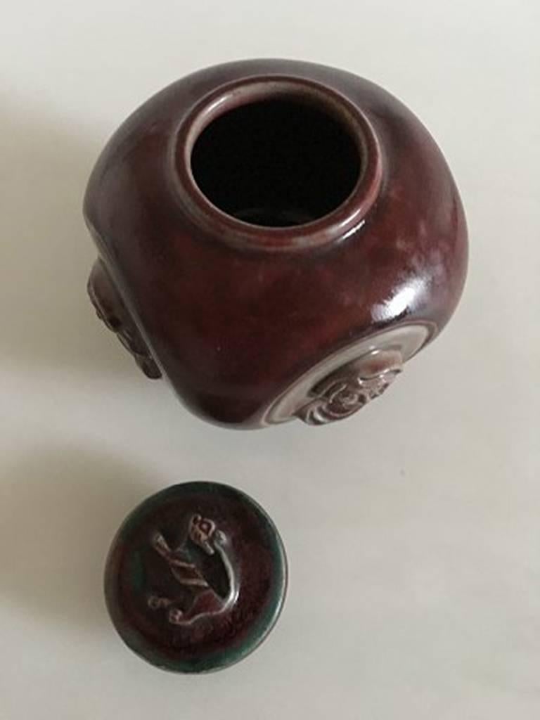 Danish Royal Copenhagen Stoneware Vase in Oxblood Glaze by Jais Nielsen 97/2798