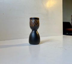 Royal Copenhagen Stoneware Vase or Candlestick by Gerd Bøgelund, 1960s