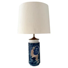 Lampada da tavolo alta in porcellana di Royal Copenhagen disegnata dall'artista danese Arnold Krog