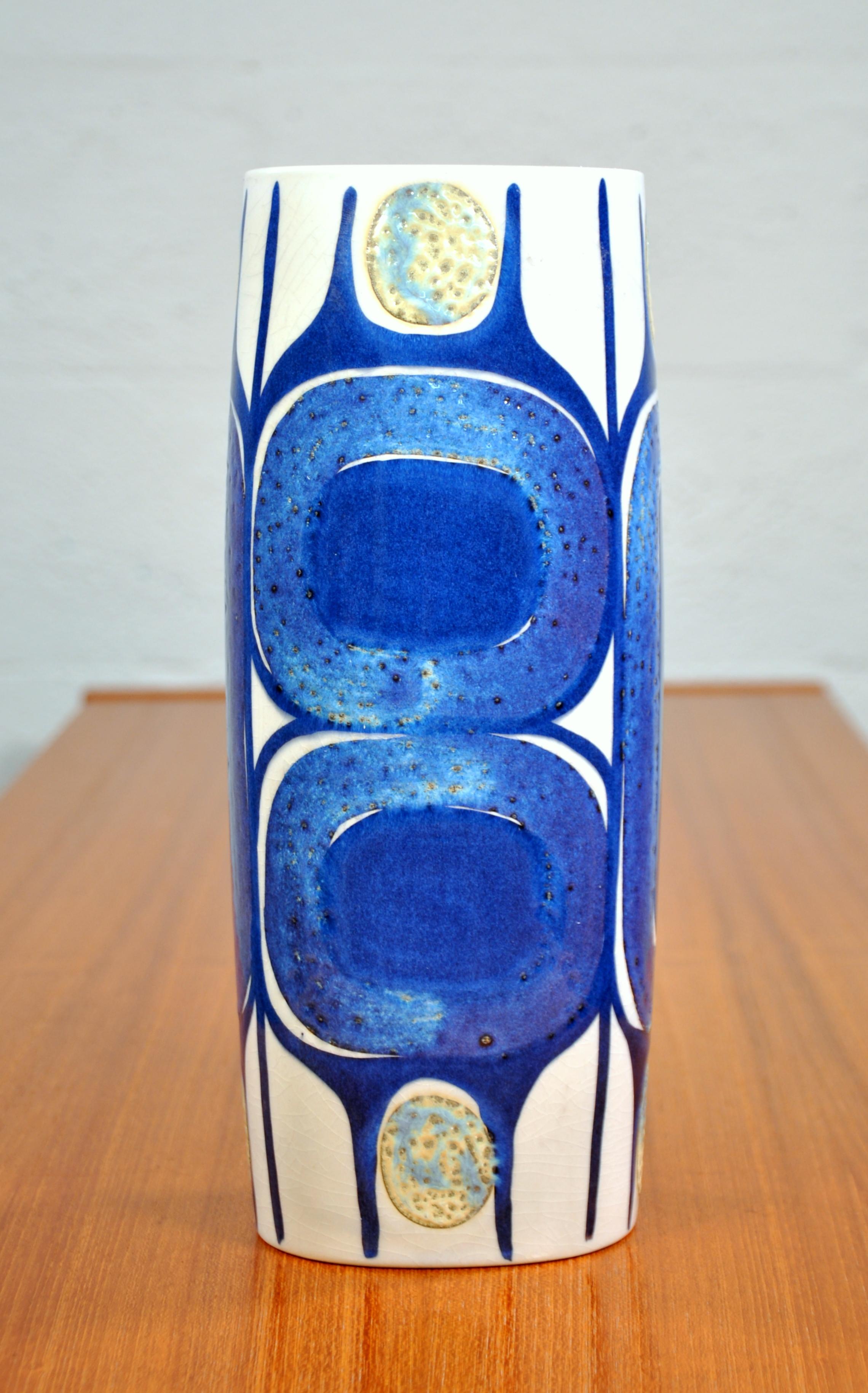 Royal Copenhagen Tenera Tall Ceramic Vase by Inge-Lise Koefoed In Excellent Condition For Sale In Miami, FL