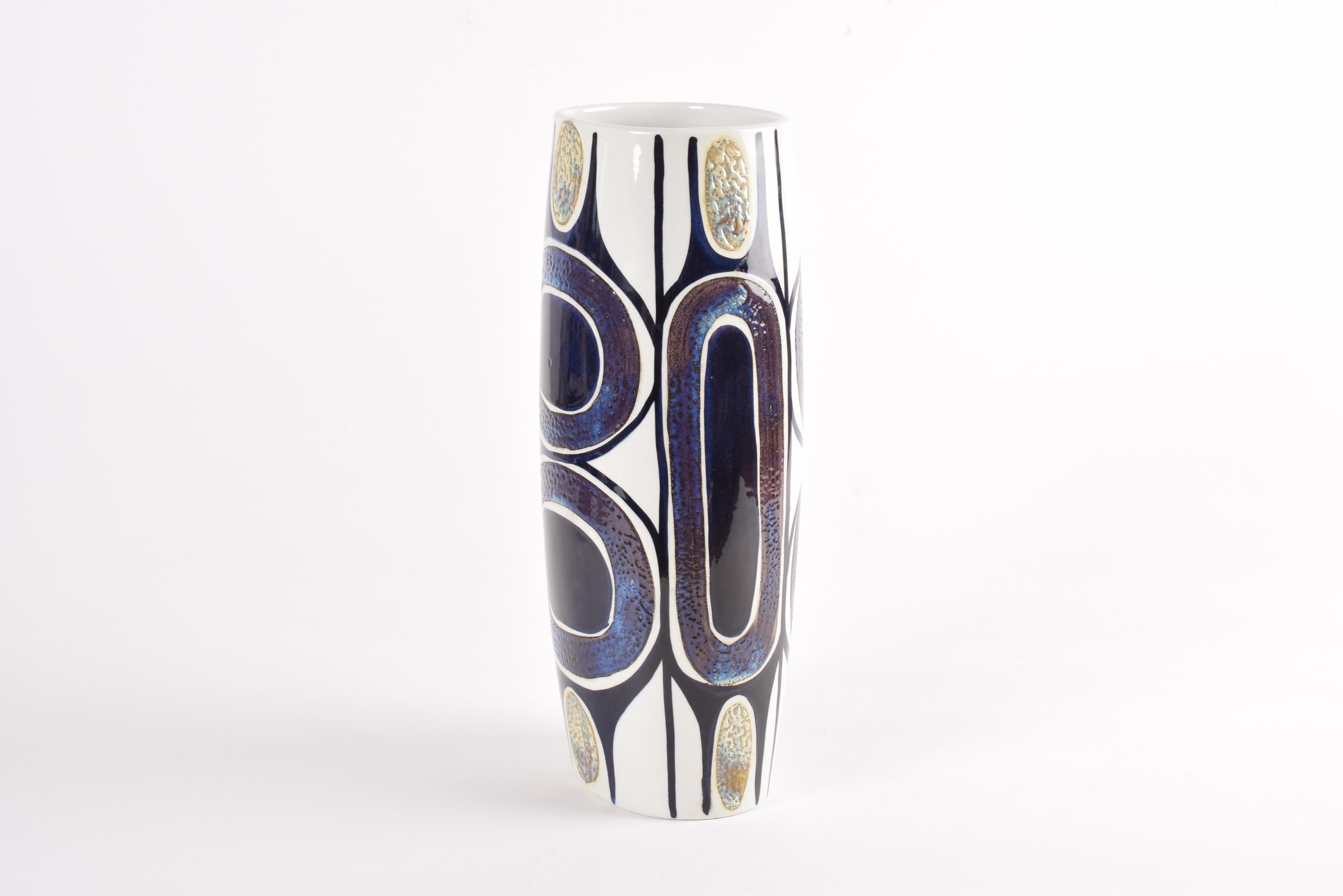 Royal Copenhagen Tenera Tall Vase Decor by Inge-Lise Koefoed Danish Modern 1960s In Good Condition In Aarhus C, DK