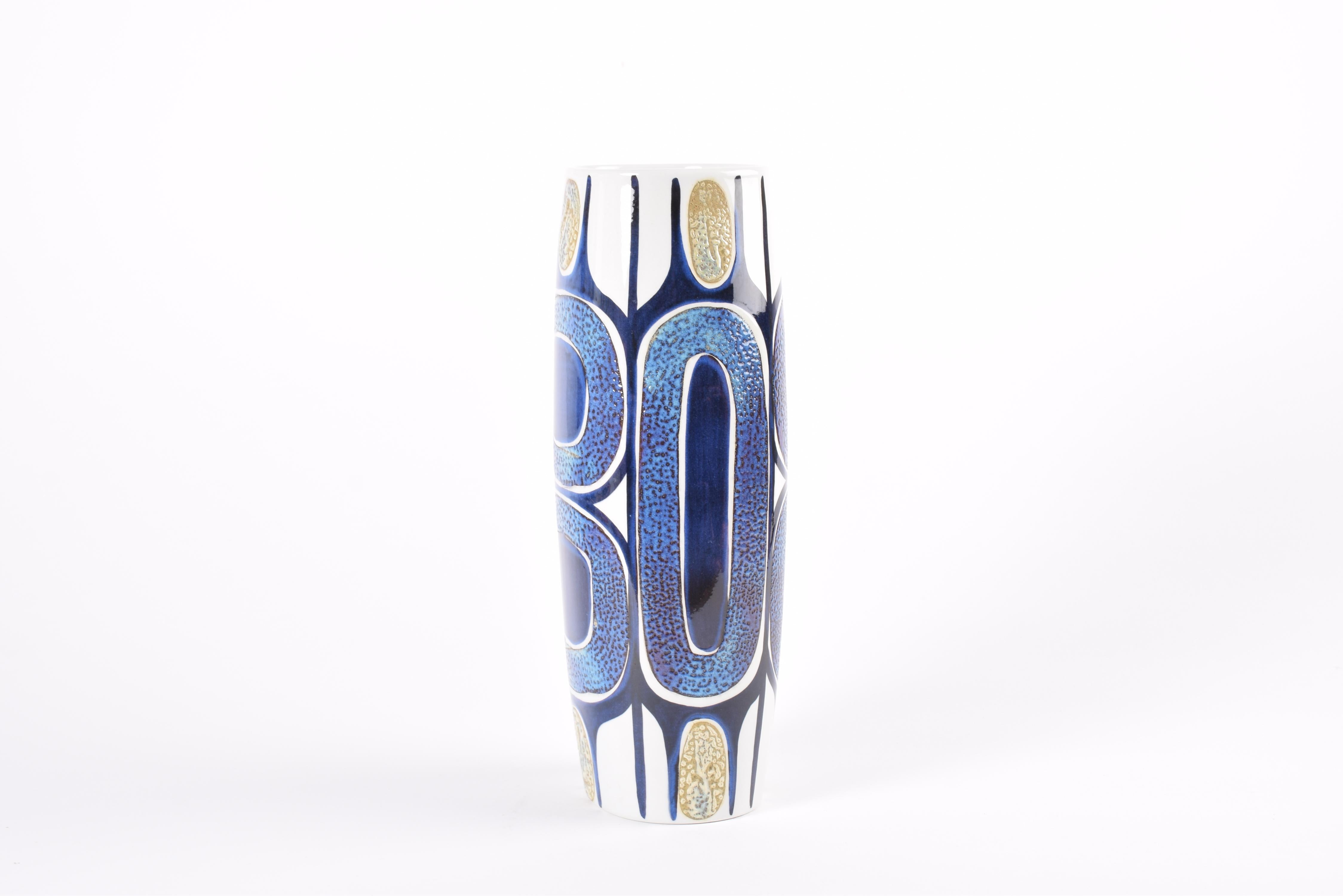 Glazed Royal Copenhagen Tenera Tall Vase Decor by Inge-Lise Koefoed Danish Modern 1960s For Sale