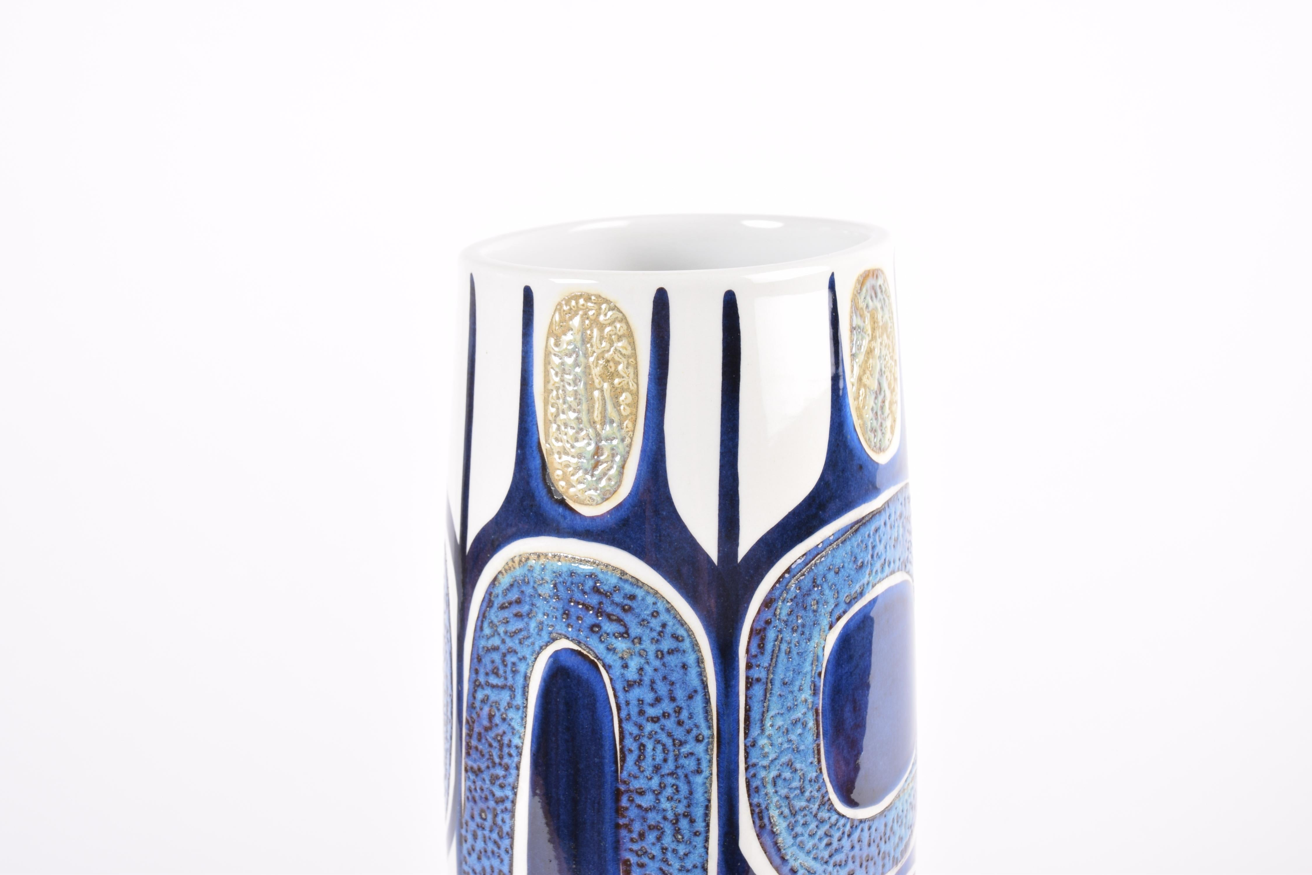 Ceramic Royal Copenhagen Tenera Tall Vase Decor by Inge-Lise Koefoed Danish Modern 1960s For Sale