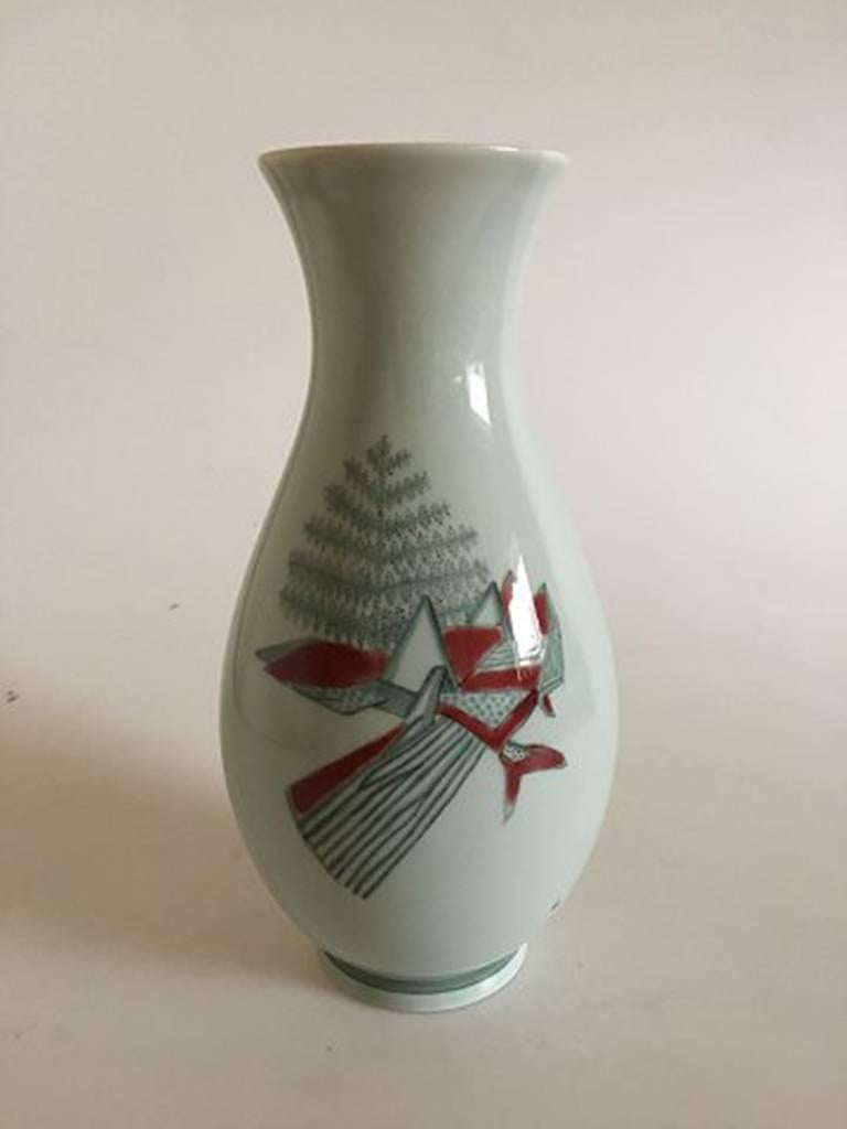 Royal Copenhagen Thorkild Olsen vase #3473. From 1956. Measures 25.5 cm H (10 3/64 inches). 1st quality. In perfect condition.