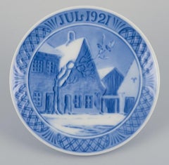 Royal Copenhagen, two Christmas plates. Years: 1921 and 1924.