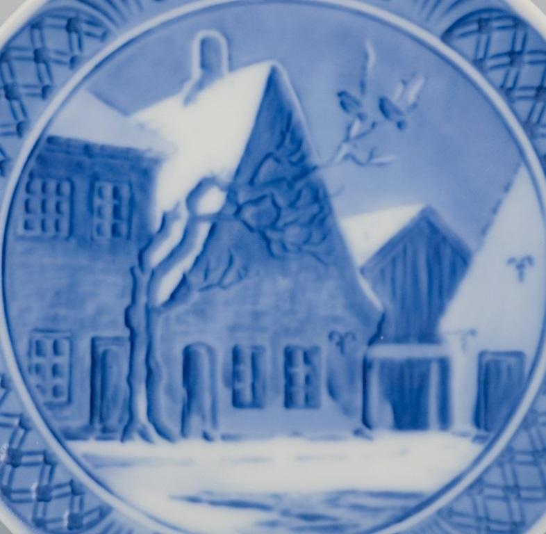 Danish Royal Copenhagen, two Christmas plates. Years: 1921 and 1924. For Sale