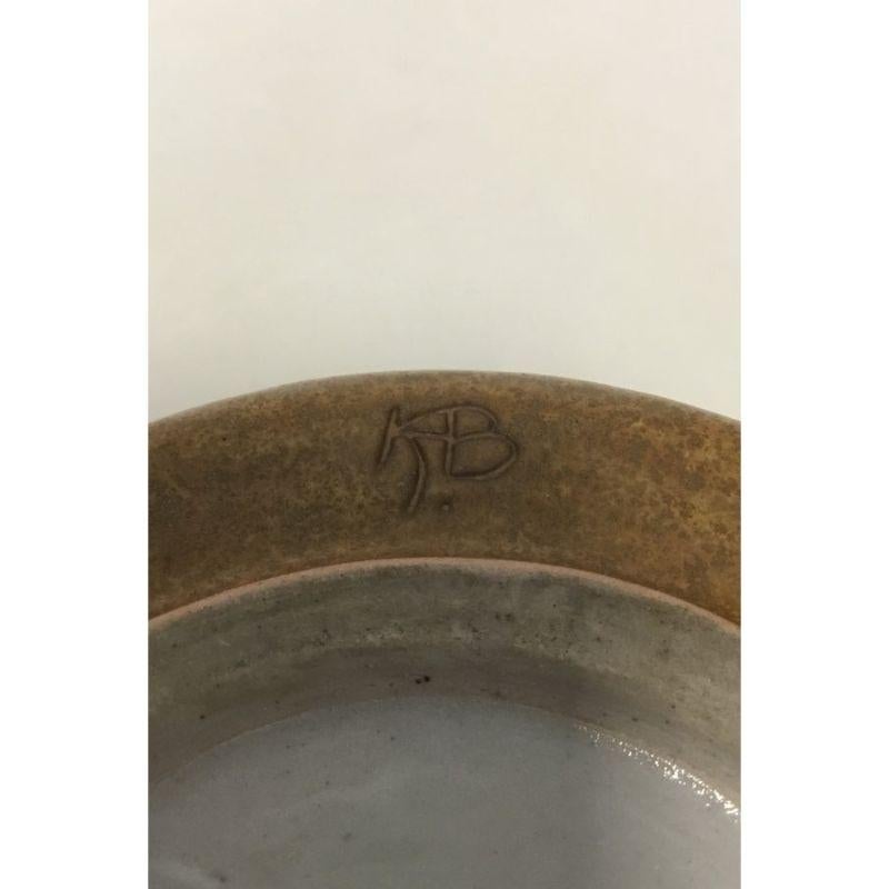 20th Century Royal Copenhagen Unique Stoneware Bowl by Karin Blom from 19 December 1916 For Sale