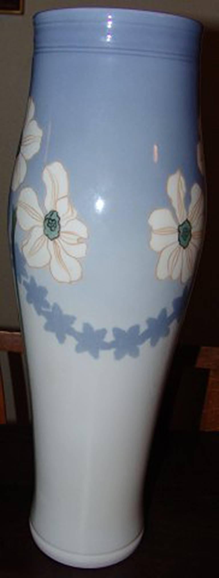 Royal Copenhagen unique vase by Anna Smidth #8486. Measures 45 cm and is in perfect condition. Signed by Anna Smith and date code is 2 and T.