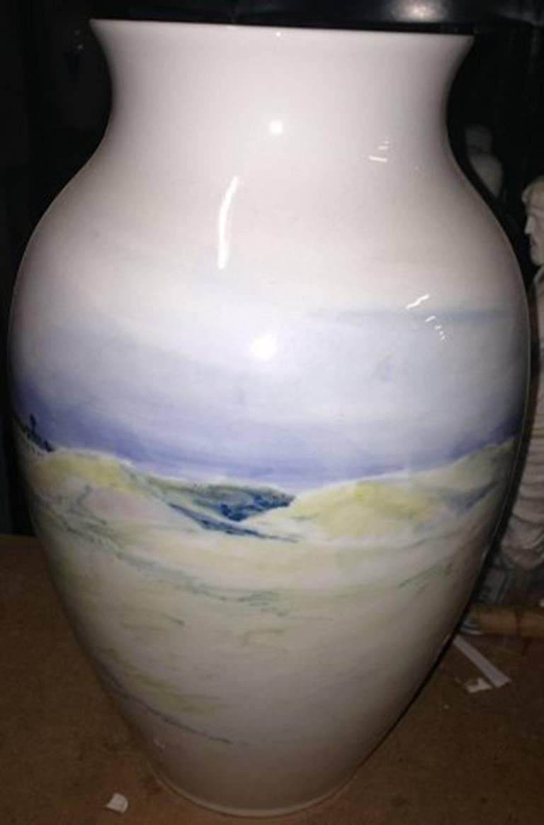 Royal Copenhagen unique vase by Lars Swane. Measures 34 cm and is in good condition.